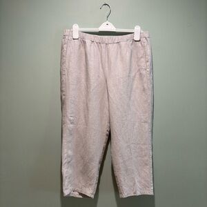 J. Jill Love Linen Gray Cropped Pants Size MP‎